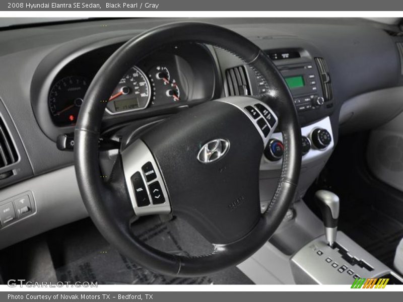 Black Pearl / Gray 2008 Hyundai Elantra SE Sedan