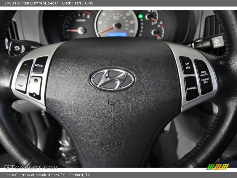 Black Pearl / Gray 2008 Hyundai Elantra SE Sedan