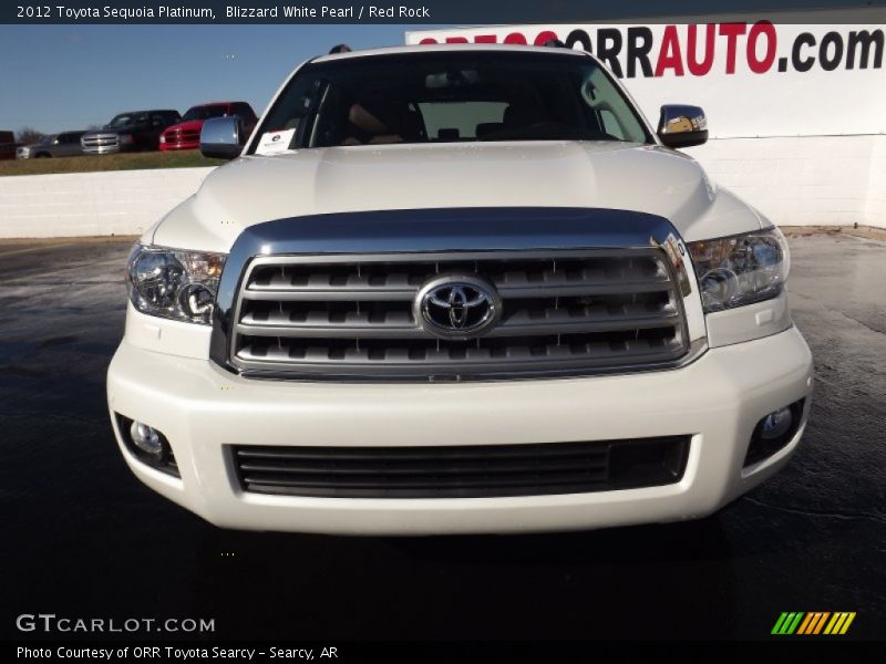 Blizzard White Pearl / Red Rock 2012 Toyota Sequoia Platinum