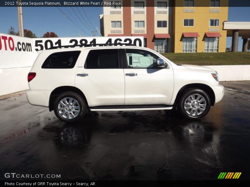 Blizzard White Pearl / Red Rock 2012 Toyota Sequoia Platinum