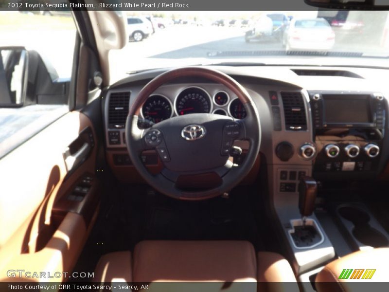 Blizzard White Pearl / Red Rock 2012 Toyota Sequoia Platinum