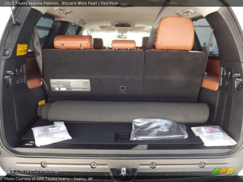 Blizzard White Pearl / Red Rock 2012 Toyota Sequoia Platinum