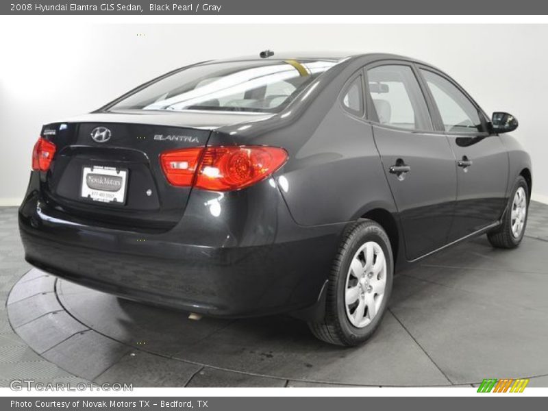 Black Pearl / Gray 2008 Hyundai Elantra GLS Sedan