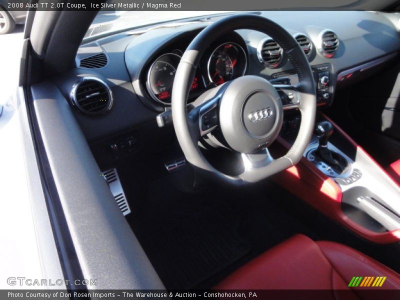 Ice Silver Metallic / Magma Red 2008 Audi TT 2.0T Coupe