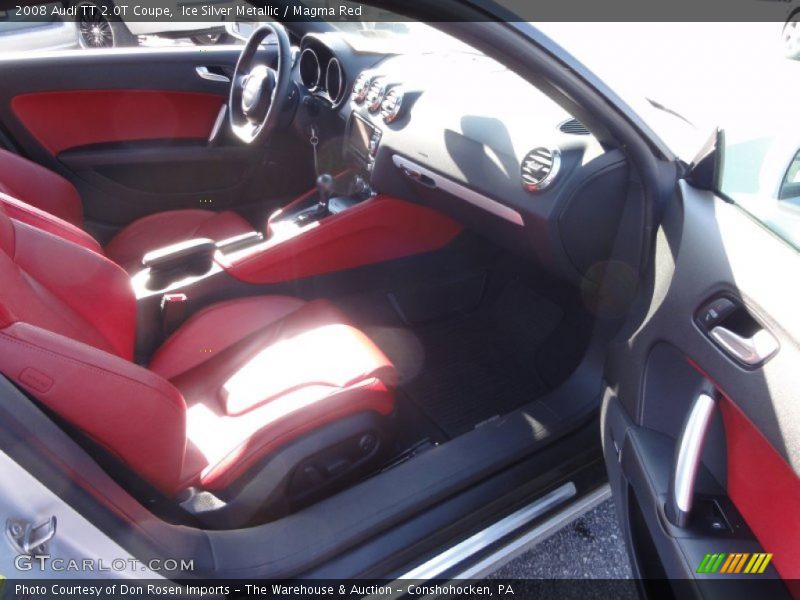 Ice Silver Metallic / Magma Red 2008 Audi TT 2.0T Coupe