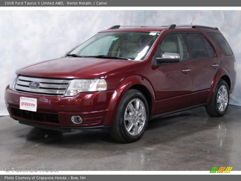 Merlot Metallic / Camel 2008 Ford Taurus X Limited AWD