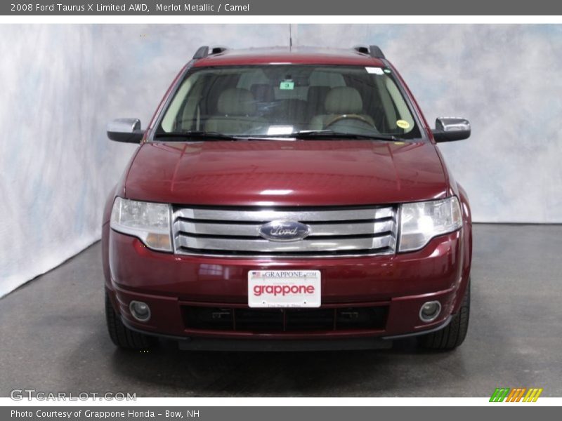 Merlot Metallic / Camel 2008 Ford Taurus X Limited AWD