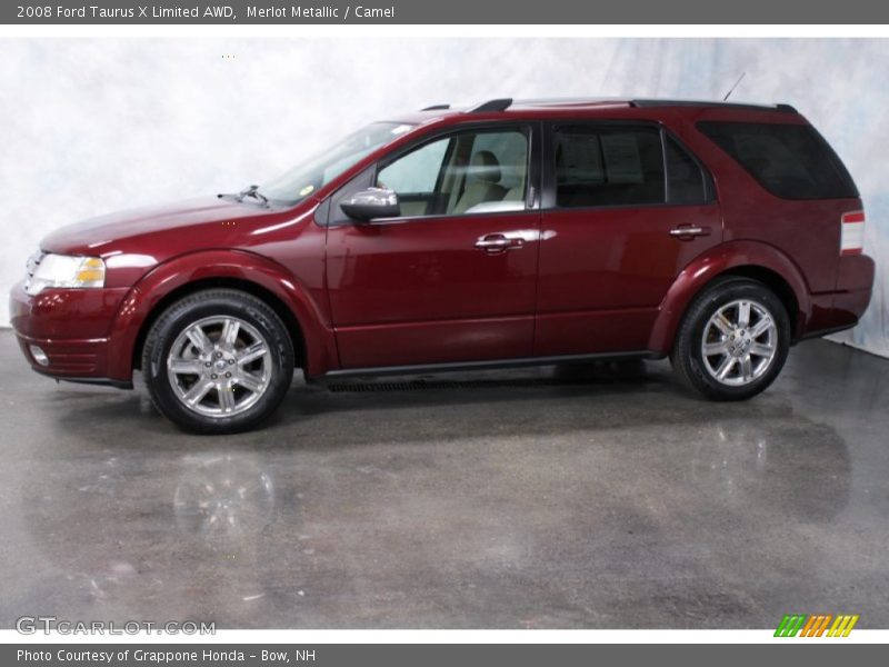 Merlot Metallic / Camel 2008 Ford Taurus X Limited AWD