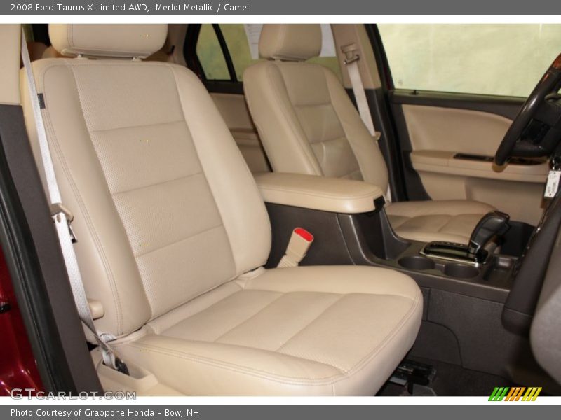 Merlot Metallic / Camel 2008 Ford Taurus X Limited AWD