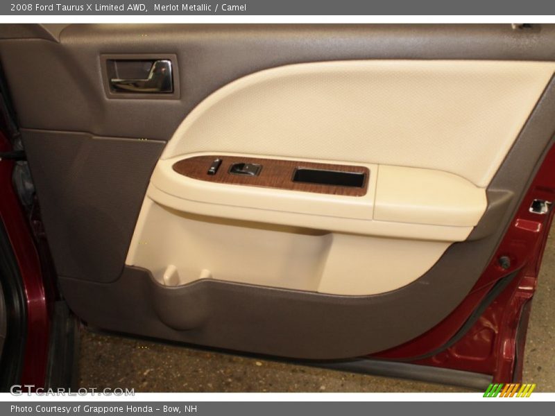 Merlot Metallic / Camel 2008 Ford Taurus X Limited AWD