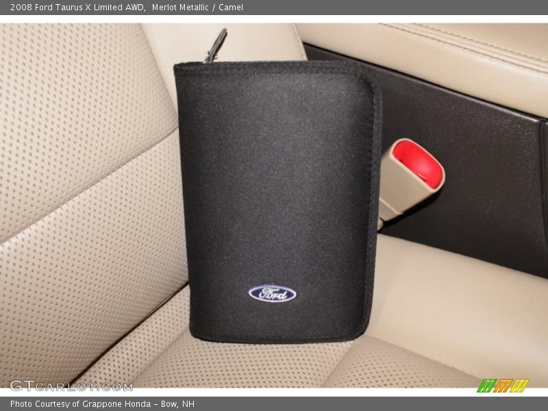 Merlot Metallic / Camel 2008 Ford Taurus X Limited AWD