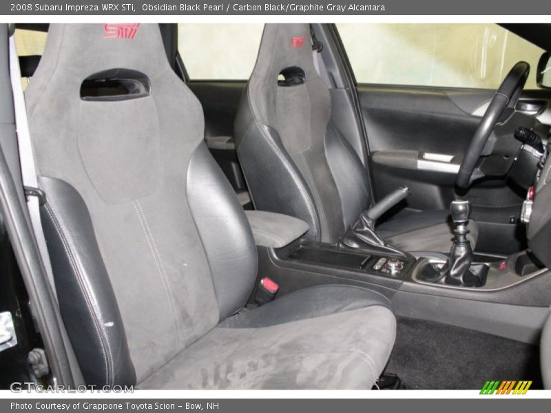  2008 Impreza WRX STi Carbon Black/Graphite Gray Alcantara Interior