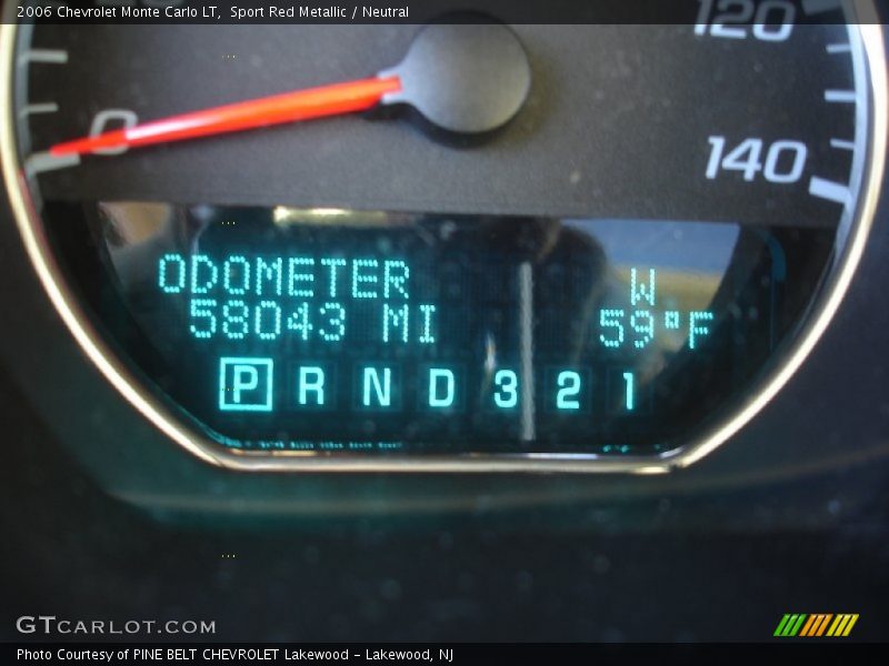 Sport Red Metallic / Neutral 2006 Chevrolet Monte Carlo LT