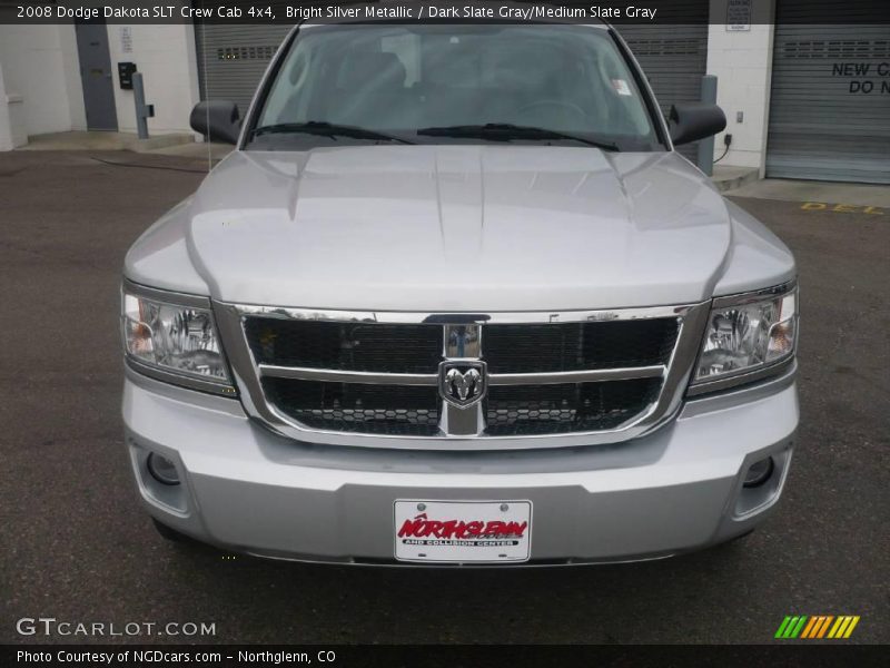 Bright Silver Metallic / Dark Slate Gray/Medium Slate Gray 2008 Dodge Dakota SLT Crew Cab 4x4