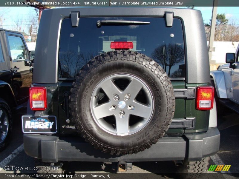 Natural Green Pearl / Dark Slate Gray/Medium Slate Gray 2010 Jeep Wrangler Unlimited Rubicon 4x4