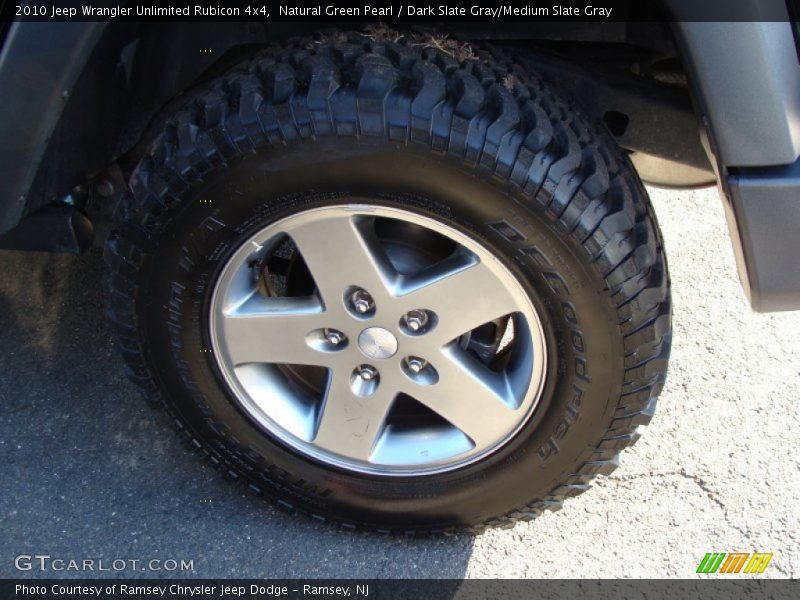 Natural Green Pearl / Dark Slate Gray/Medium Slate Gray 2010 Jeep Wrangler Unlimited Rubicon 4x4