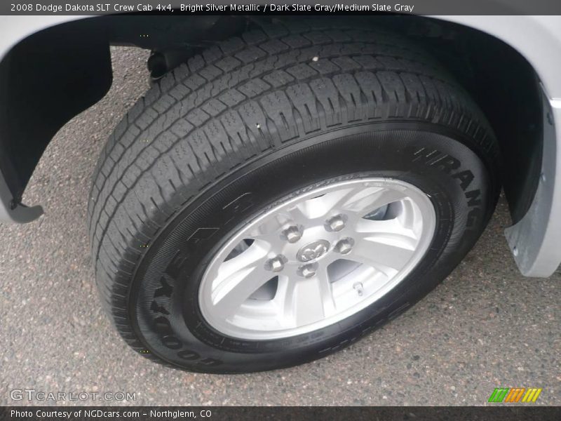 Bright Silver Metallic / Dark Slate Gray/Medium Slate Gray 2008 Dodge Dakota SLT Crew Cab 4x4