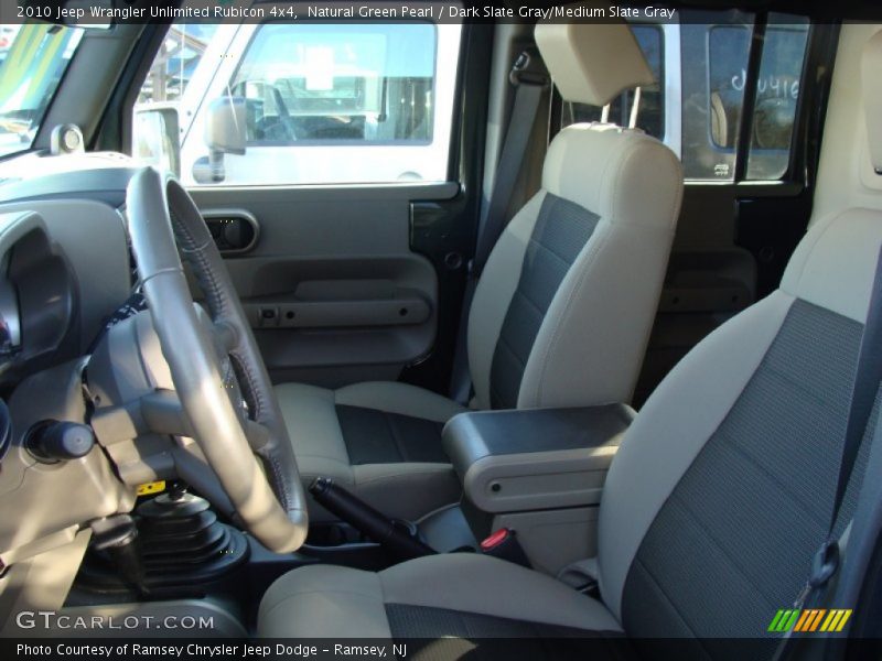 Natural Green Pearl / Dark Slate Gray/Medium Slate Gray 2010 Jeep Wrangler Unlimited Rubicon 4x4