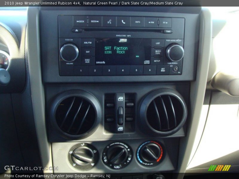 Natural Green Pearl / Dark Slate Gray/Medium Slate Gray 2010 Jeep Wrangler Unlimited Rubicon 4x4