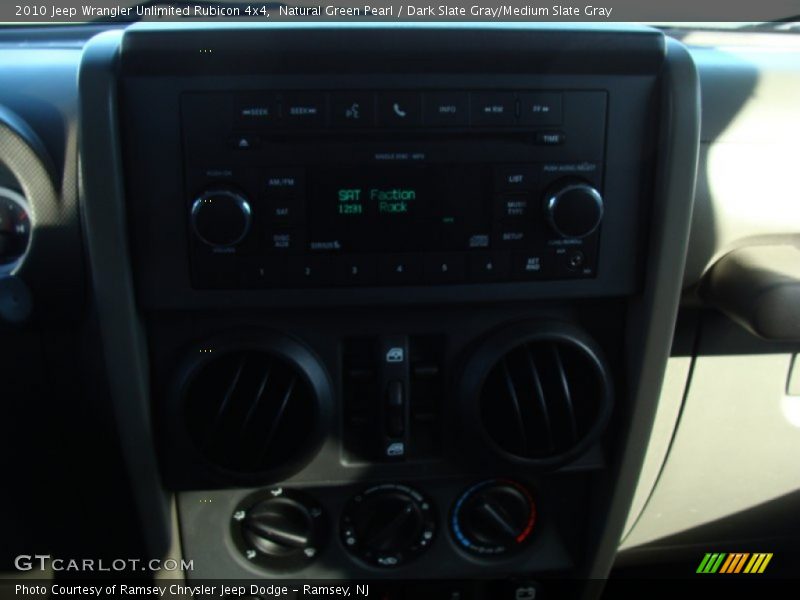 Natural Green Pearl / Dark Slate Gray/Medium Slate Gray 2010 Jeep Wrangler Unlimited Rubicon 4x4