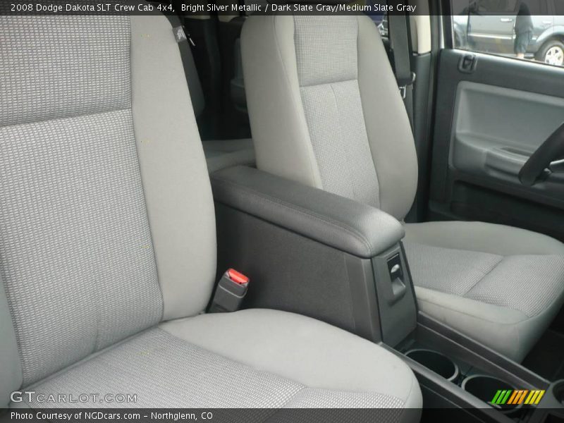 Bright Silver Metallic / Dark Slate Gray/Medium Slate Gray 2008 Dodge Dakota SLT Crew Cab 4x4