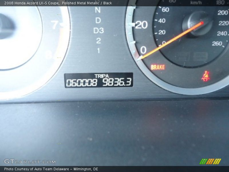 Polished Metal Metallic / Black 2008 Honda Accord LX-S Coupe