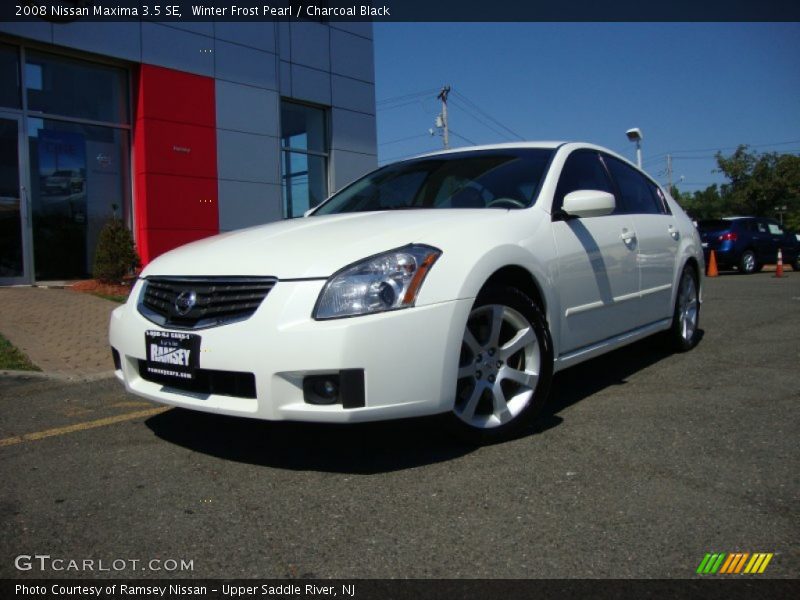 Winter Frost Pearl / Charcoal Black 2008 Nissan Maxima 3.5 SE