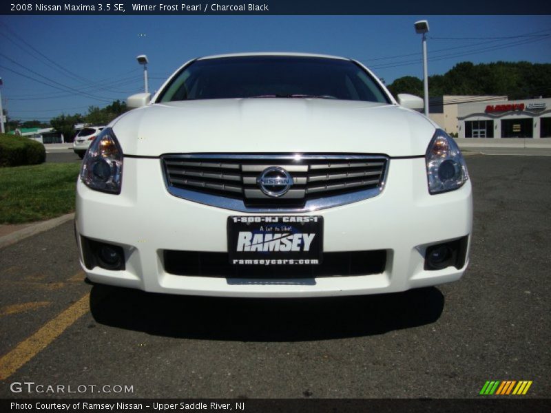 Winter Frost Pearl / Charcoal Black 2008 Nissan Maxima 3.5 SE