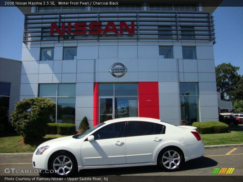 Winter Frost Pearl / Charcoal Black 2008 Nissan Maxima 3.5 SE
