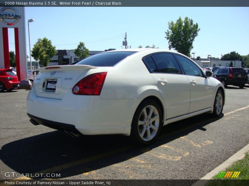 Winter Frost Pearl / Charcoal Black 2008 Nissan Maxima 3.5 SE