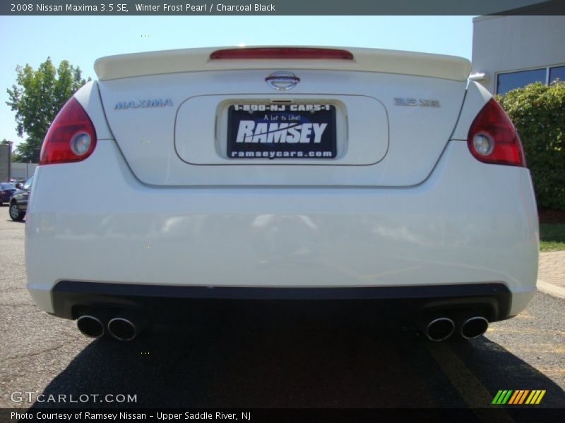 Winter Frost Pearl / Charcoal Black 2008 Nissan Maxima 3.5 SE