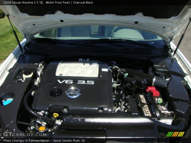 Winter Frost Pearl / Charcoal Black 2008 Nissan Maxima 3.5 SE