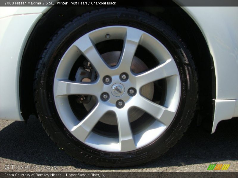 Winter Frost Pearl / Charcoal Black 2008 Nissan Maxima 3.5 SE