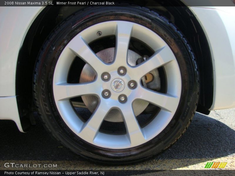 Winter Frost Pearl / Charcoal Black 2008 Nissan Maxima 3.5 SE