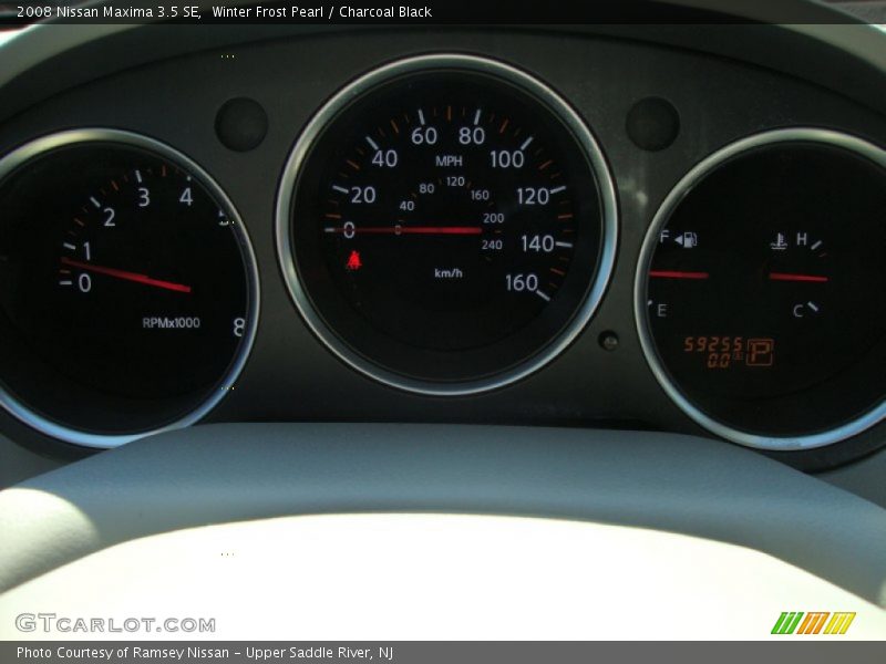 Winter Frost Pearl / Charcoal Black 2008 Nissan Maxima 3.5 SE