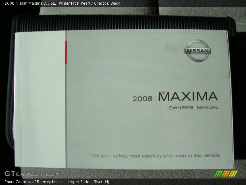 Winter Frost Pearl / Charcoal Black 2008 Nissan Maxima 3.5 SE