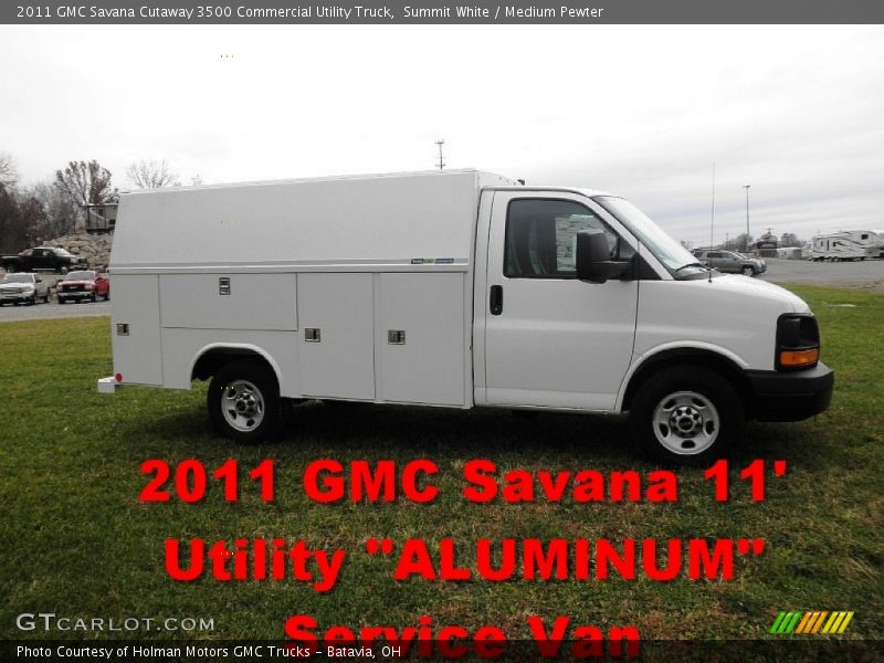 Summit White / Medium Pewter 2011 GMC Savana Cutaway 3500 Commercial Utility Truck