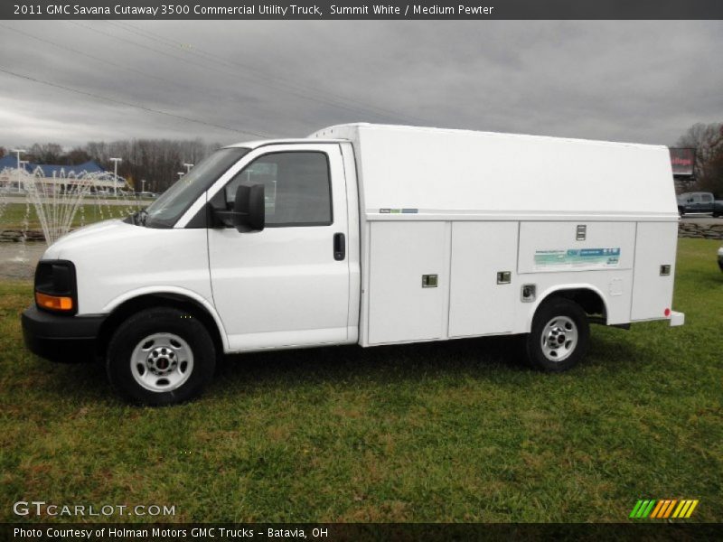  2011 Savana Cutaway 3500 Commercial Utility Truck Summit White