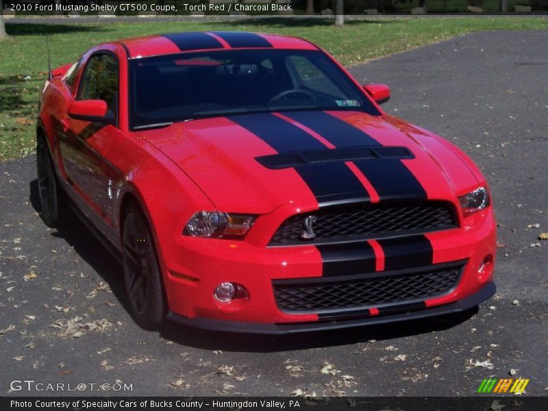 Torch Red / Charcoal Black 2010 Ford Mustang Shelby GT500 Coupe
