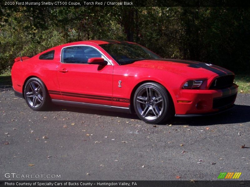 Torch Red / Charcoal Black 2010 Ford Mustang Shelby GT500 Coupe