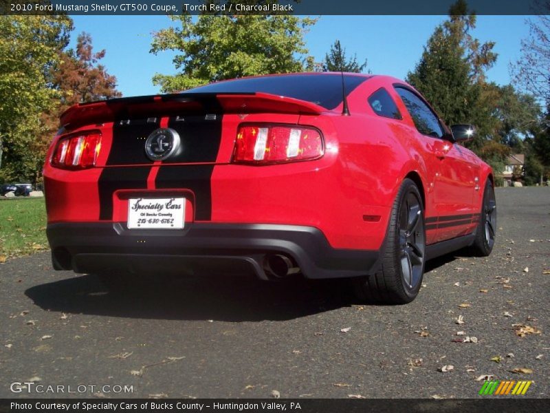 Torch Red / Charcoal Black 2010 Ford Mustang Shelby GT500 Coupe