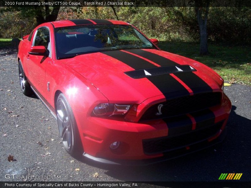 Torch Red / Charcoal Black 2010 Ford Mustang Shelby GT500 Coupe