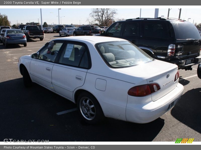 Super White / Pebble Beige 2000 Toyota Corolla VE