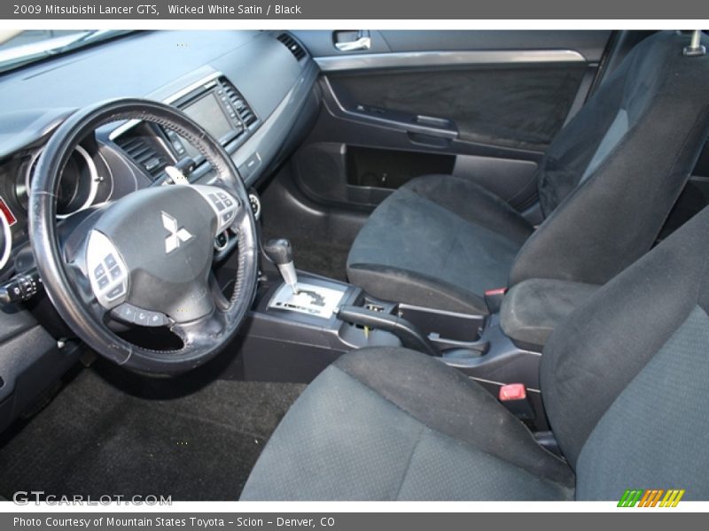 Wicked White Satin / Black 2009 Mitsubishi Lancer GTS