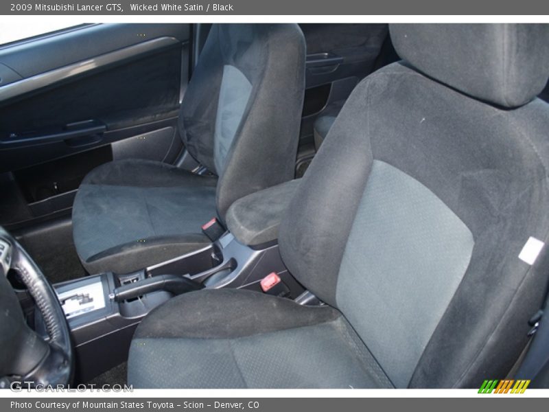 Wicked White Satin / Black 2009 Mitsubishi Lancer GTS