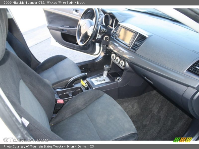 Wicked White Satin / Black 2009 Mitsubishi Lancer GTS
