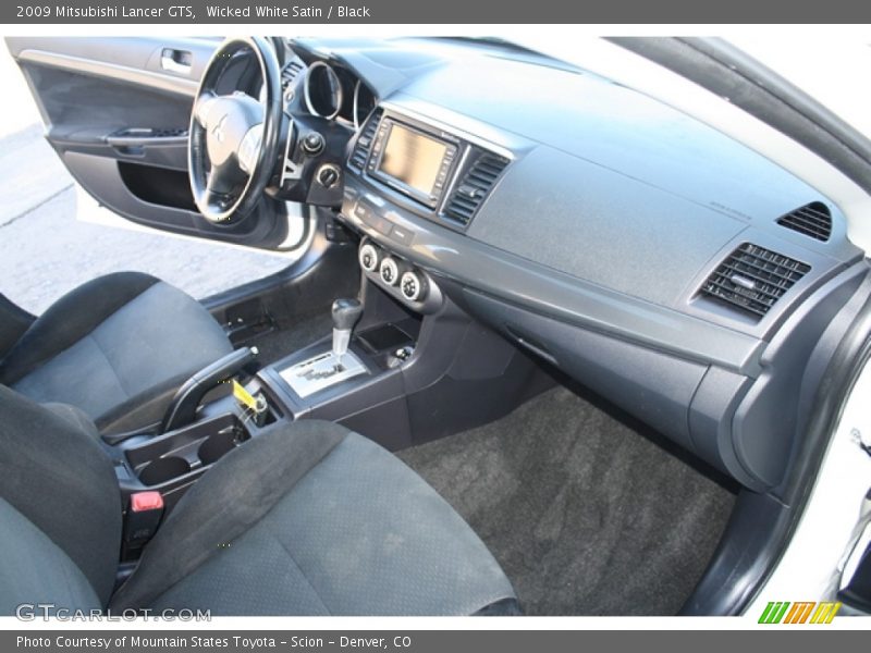 Wicked White Satin / Black 2009 Mitsubishi Lancer GTS