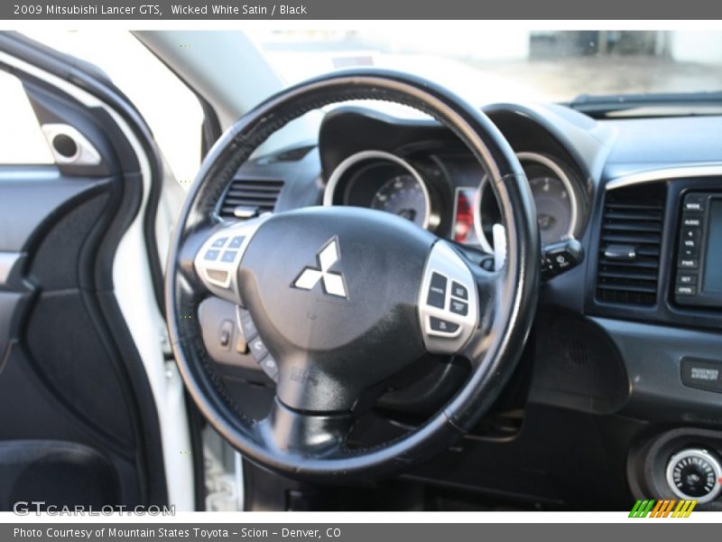 Wicked White Satin / Black 2009 Mitsubishi Lancer GTS