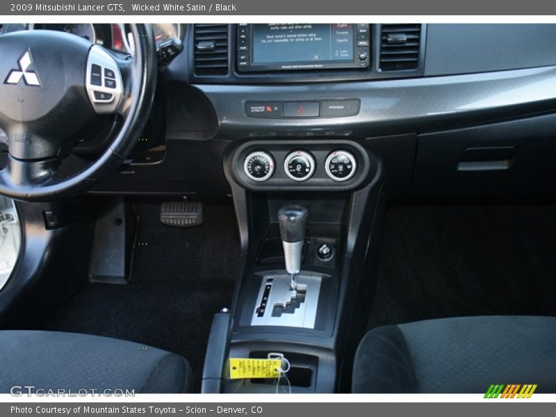 Wicked White Satin / Black 2009 Mitsubishi Lancer GTS