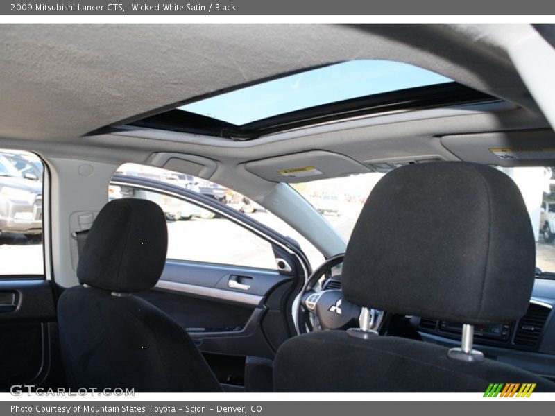 Wicked White Satin / Black 2009 Mitsubishi Lancer GTS